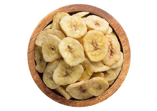 getrocknete Bananenchips